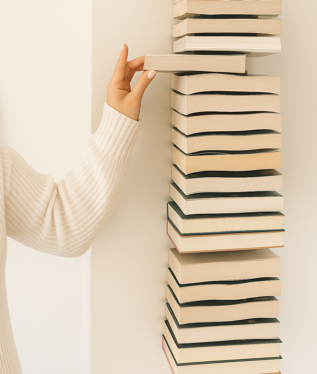 Leistungskatalog Auswahl an Büchern aus einem Regal, sinnbildlich für den Leistungskatalog.