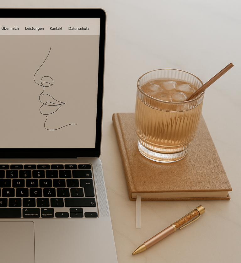Telelogopädie Bild eines Laptops, auf dem diese Webseite geöffnet ist, sinnbildlich für den Zugang zur Telelogopädie.