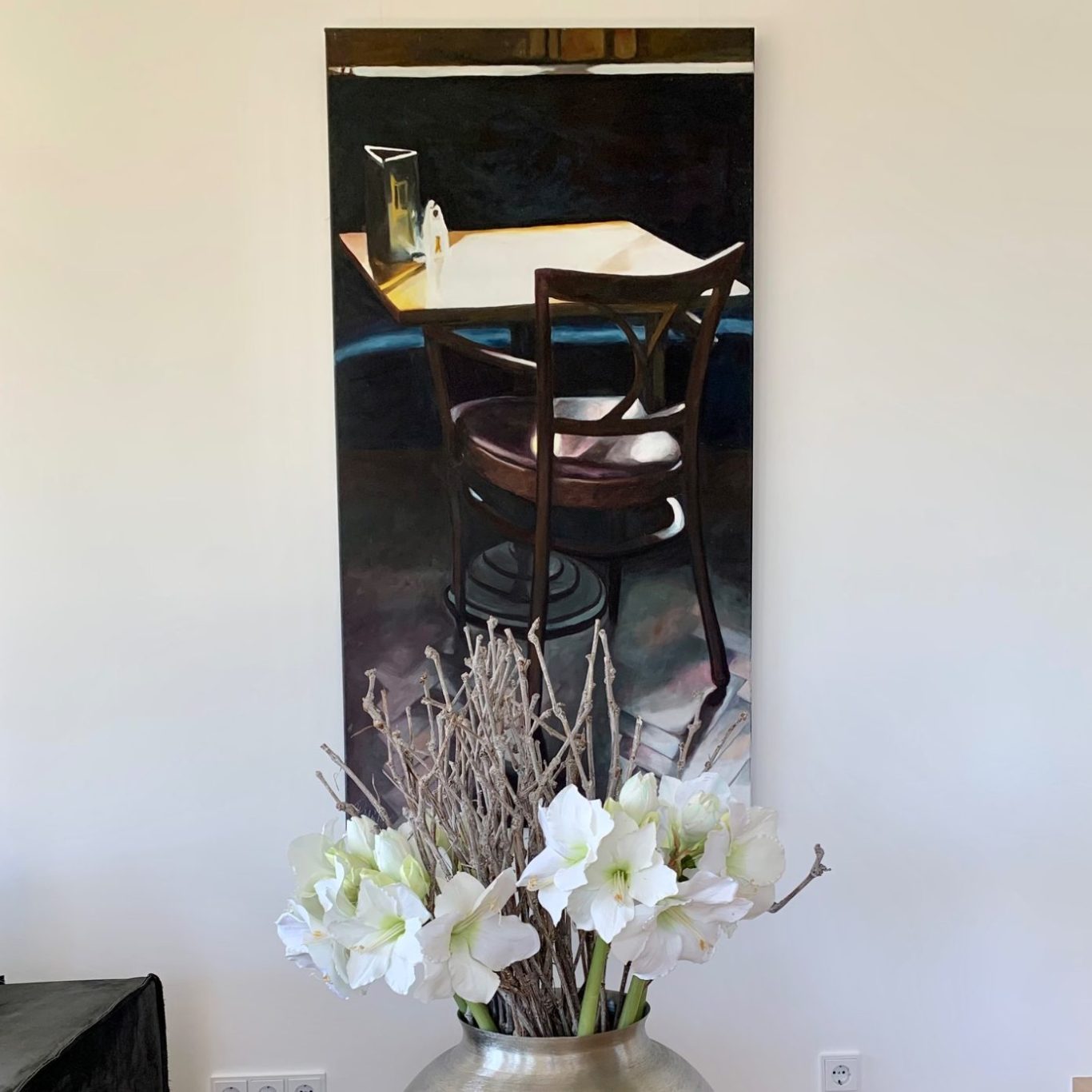 Bild und Blumen Bild des Künstlers Hans Peter Müller aus Witten.